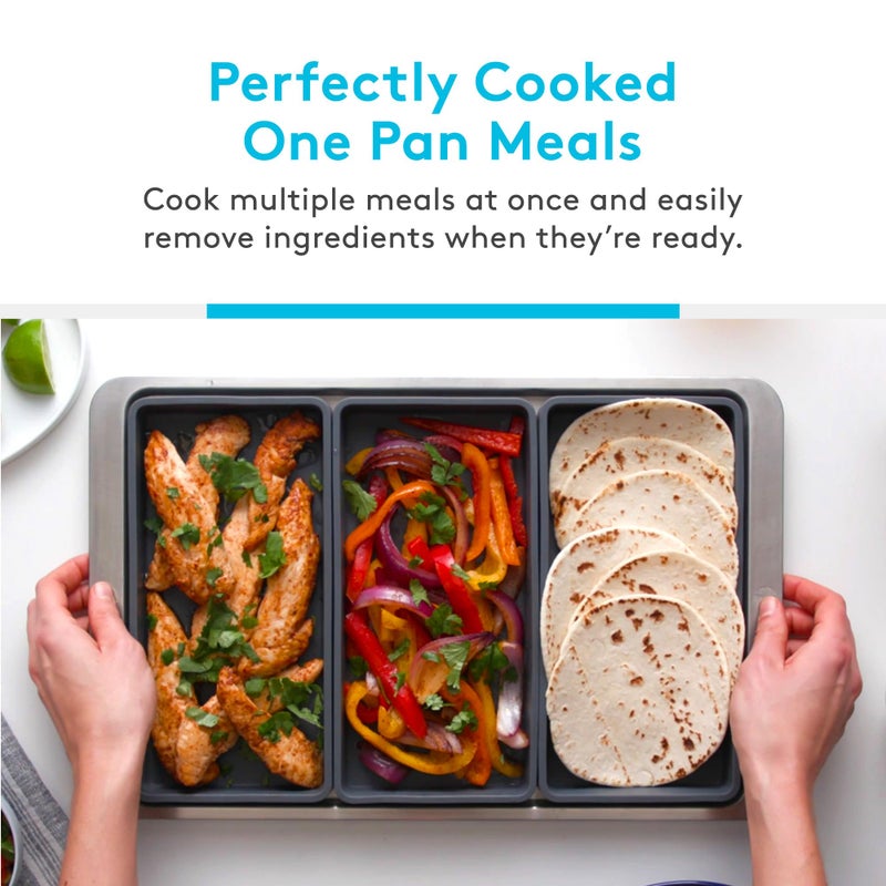 Prepd Cheat Sheets - Original Silicone Sheet Pan Dividers For Cooking & Meal Prep - Non Stick Silicone Tray Baking Set, Oven Safe & Freezer-Friendly - 4 Cheat Sheets Baking Trays - Image 2